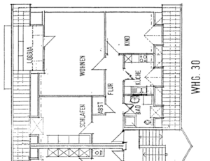 Grundriss DG Wohnung WE 30