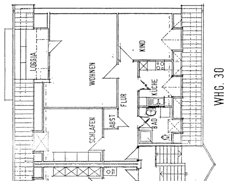 Grundriss DG Wohnung WE 30