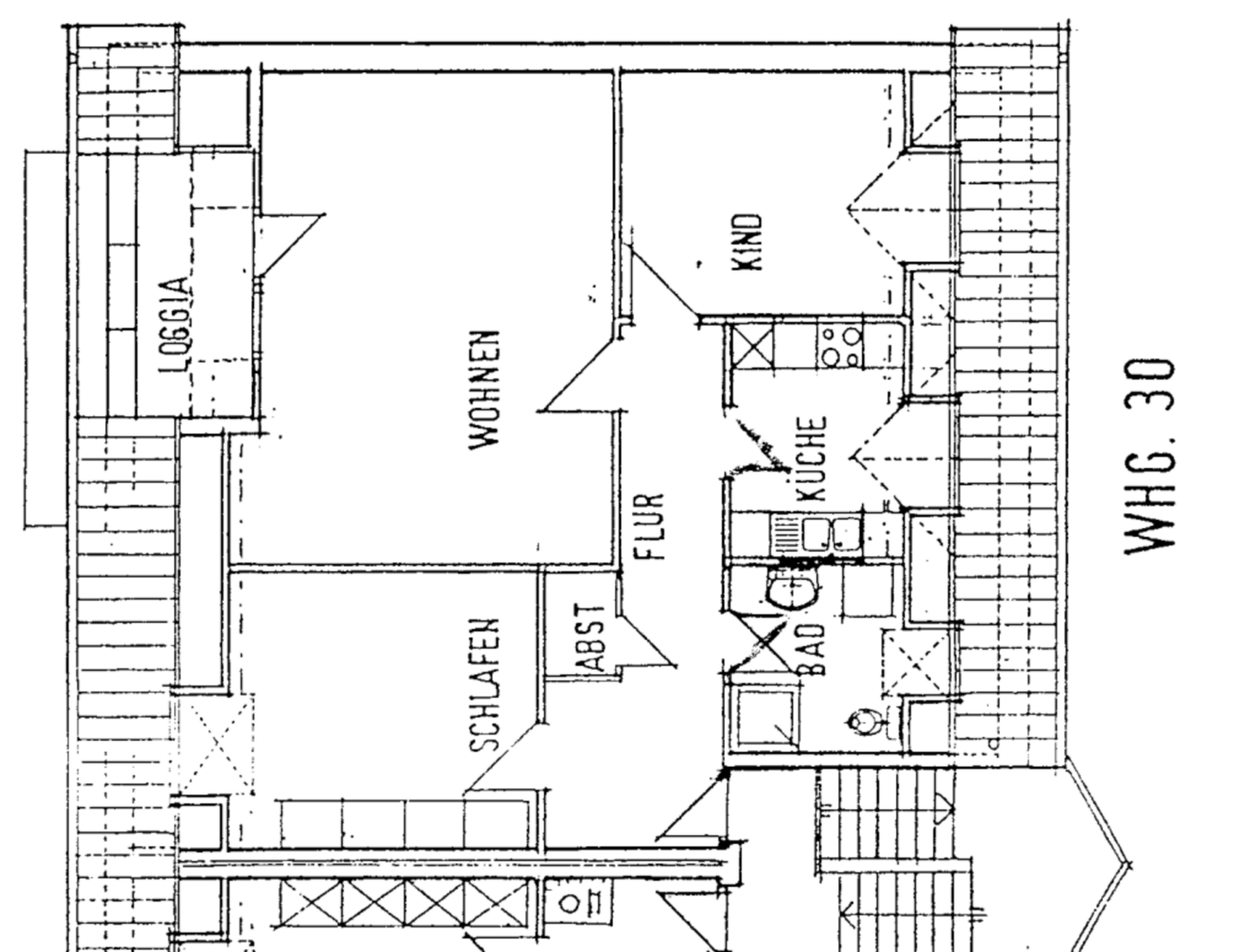 Grundriss DG Wohnung WE 30